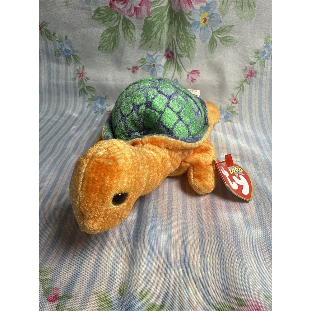 TY Beanie Baby Peekaboo Turtle 2000 Plush Stuffed Animal 7" Long